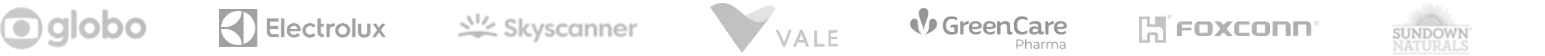 Logos de clientes da JJ Vídeos